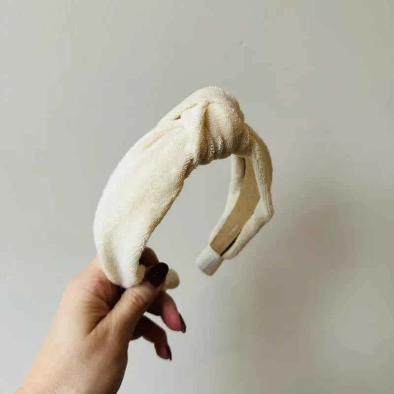 Knoop Haarband - Badstof Naturel