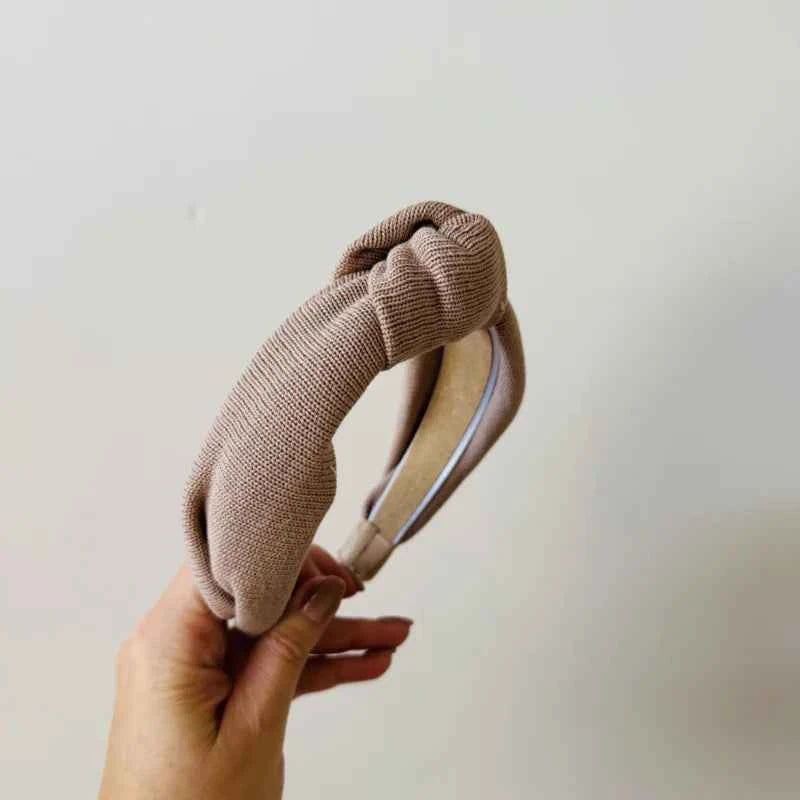 Knoop Haarband - Katoen beige