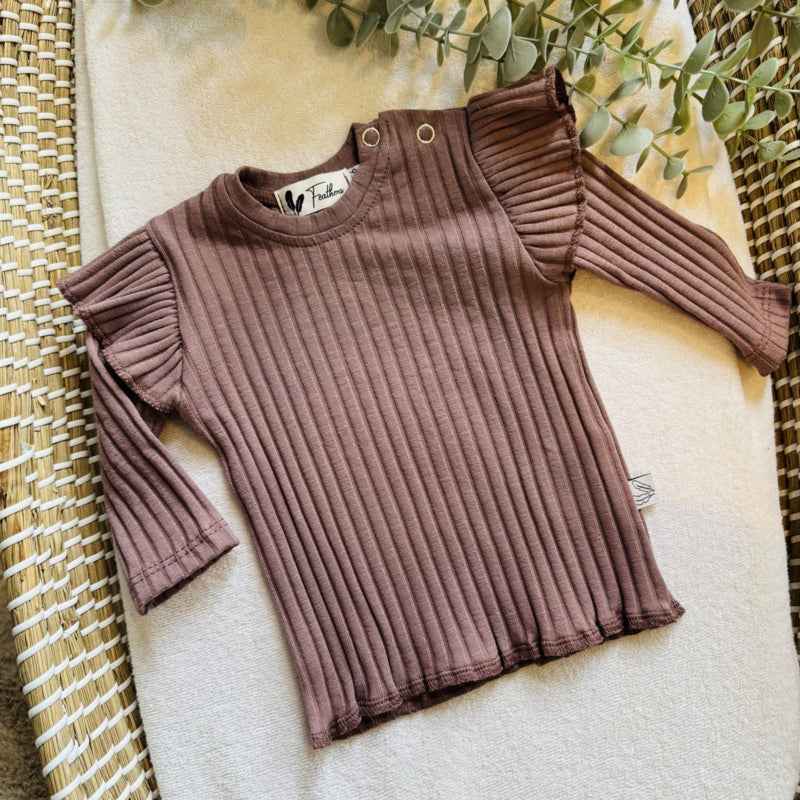 Shirtje Ruffle Mauve