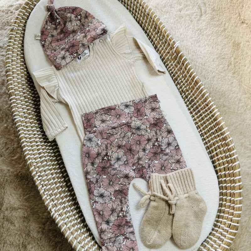 Shirtje Ruffle Rib- Naturel beige