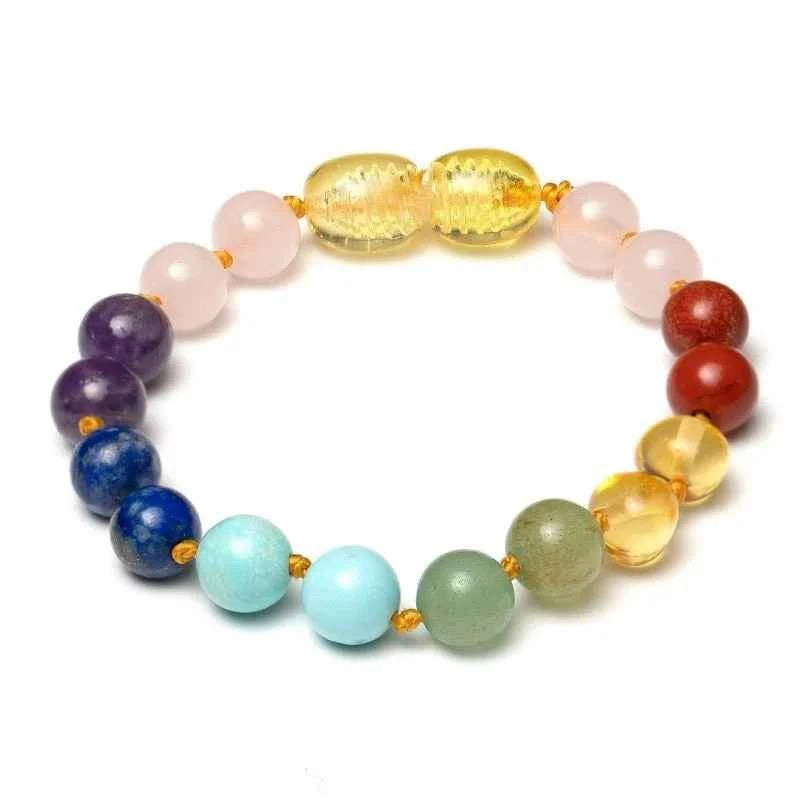 Barnsteen Armbandje - edelstenen regenboog setjes