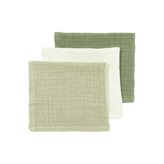 Hydrofiele doeken pre-washed Natural/Soft Olive/Olive Green
