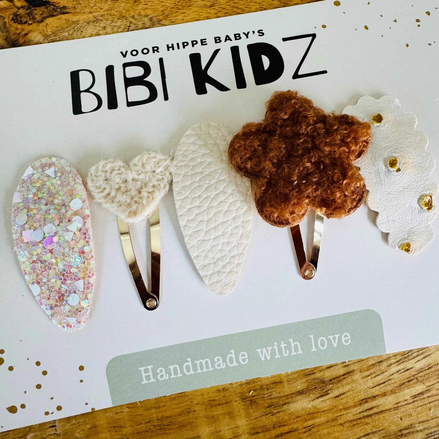 Setje 5 flower Haarspeldjes bloem