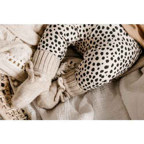 Merino wol booties sand