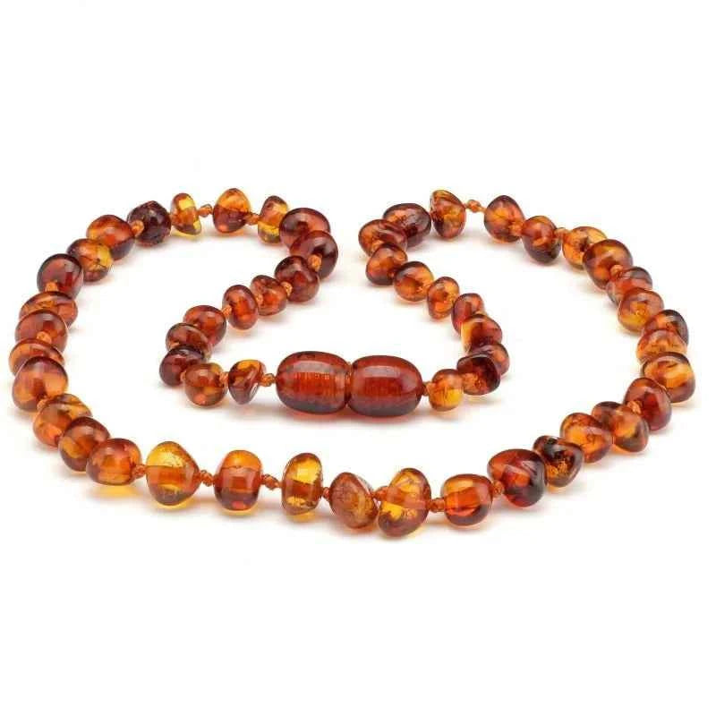 Barnsteen kinderketting - cognac barnsteen