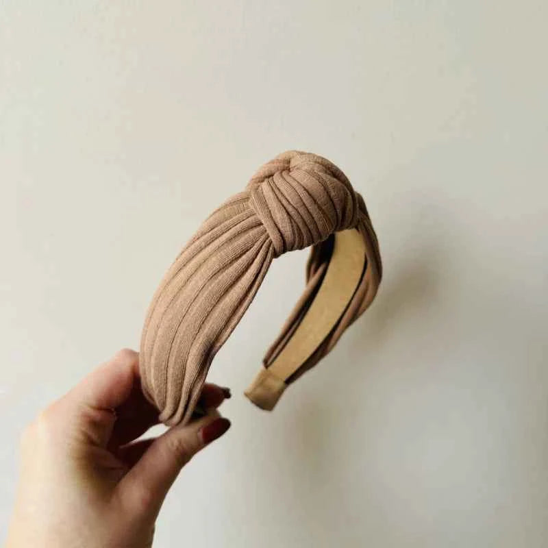 Knoop Haarband Rib Cacao