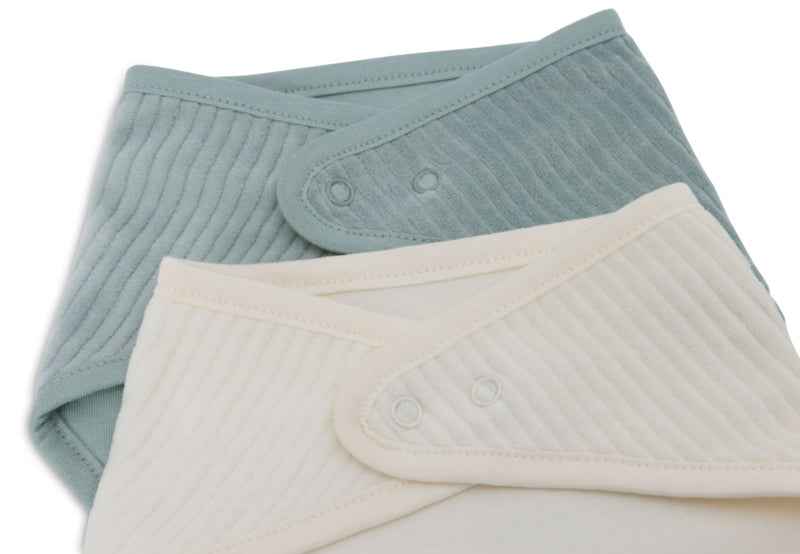 Slab Bandana Velvet Rib - Sea Green/Ivory - 2 Stuks