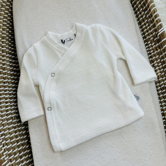 Overslagshirtje badstof - white