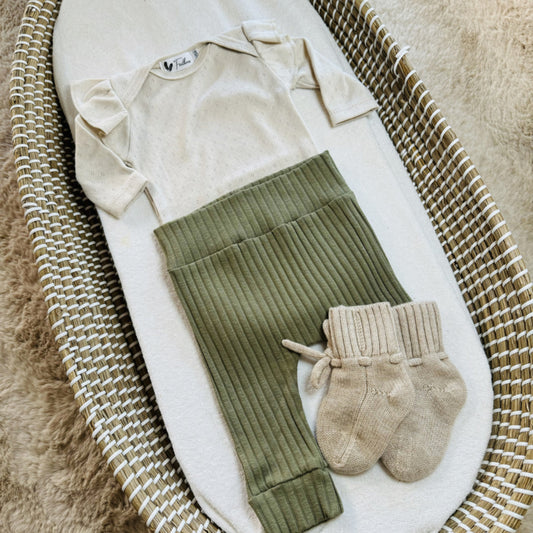 Broekje - Olijf Groen Rib