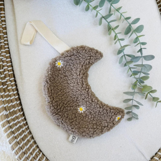 Speendoekje Maan - Bloementjes Bruin