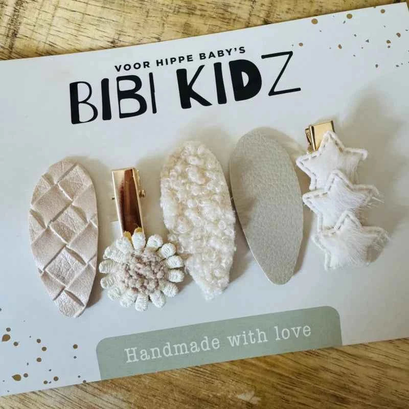 Setje 11 Bibi Haarspeldjes bloem