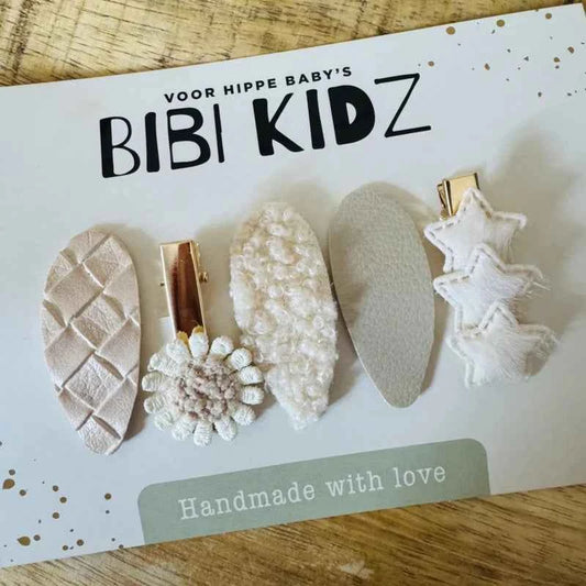 Setje 11 Bibi Haarspeldjes bloem