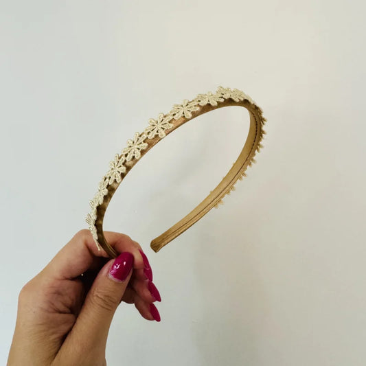 Haarband - Sand bloemen