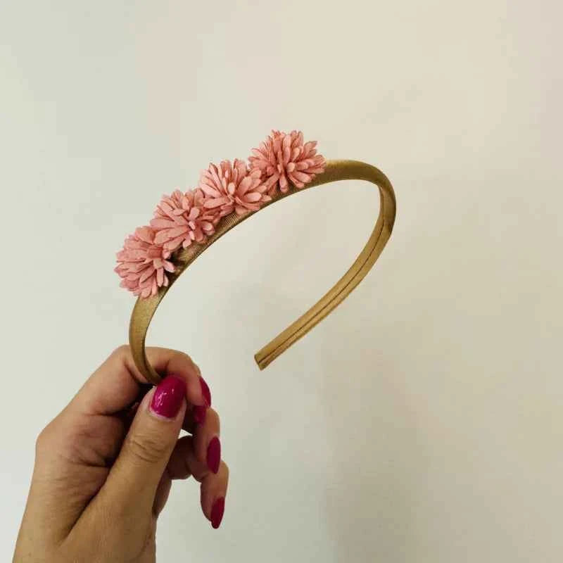 Haarband - Bloemen roze
