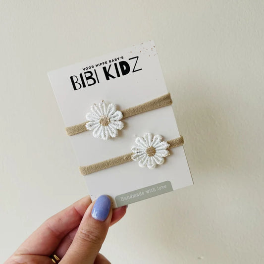 Haar Elastiek - Bloem Naturel