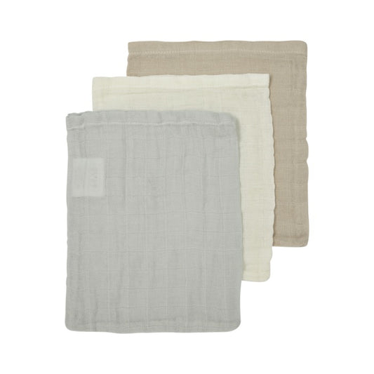 Hydrofiele doeken pre-washed Offwhite/Light Grey/Sand