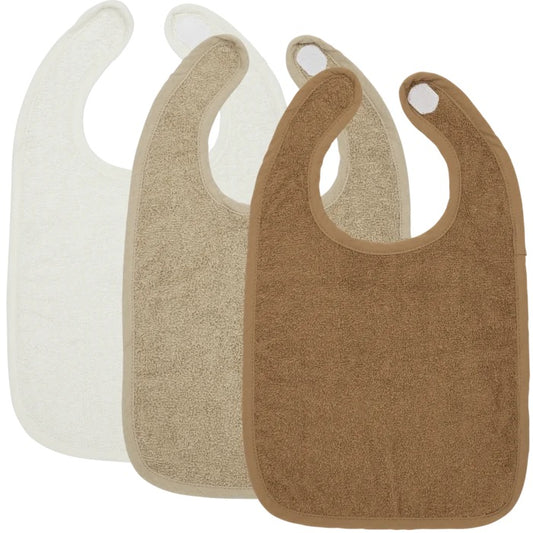 Slab klittenband badstof Offwhite/Sand/Toffee