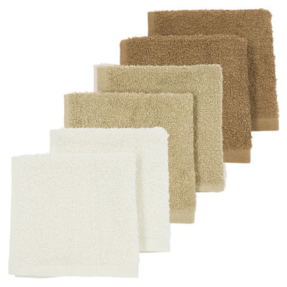 Monddoekjes badstof Offwhite/Sand/Toffee