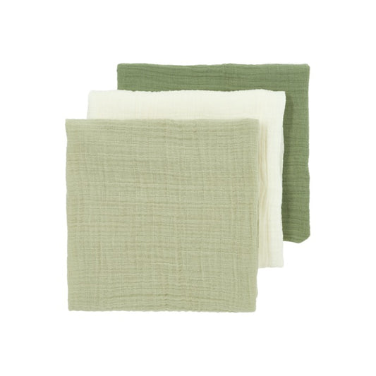 Hydrofiele doeken pre-washed Natural/Soft Olive/Olive Green