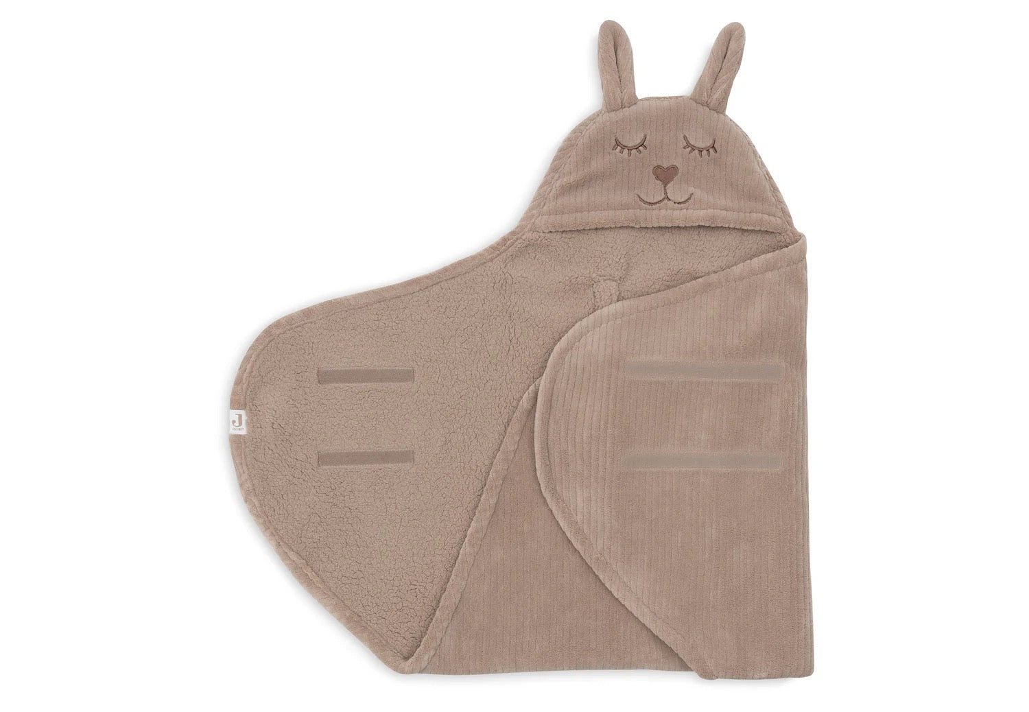 Wikkeldeken Bunny Cloud rib - Milky coffee - Bibi Kidz - Kinderhaarspeldjes en baby accessoires voor pasgeboren baby bij Bibi Kidz, zachte babykleding, speendoekjes, spenen en gepersonaliseerde kraamcadeaus voor baby’s.