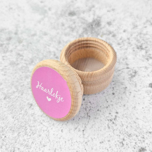 Bewaardoosje Pink - Haarlokje