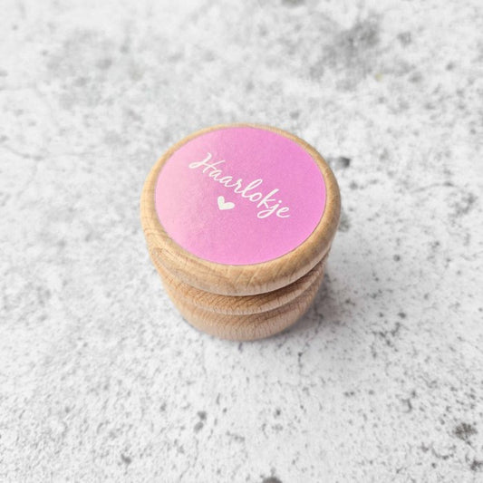 Bewaardoosje Pink - Haarlokje