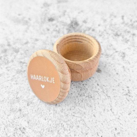 Bewaardoosje Peach - Haarlokje