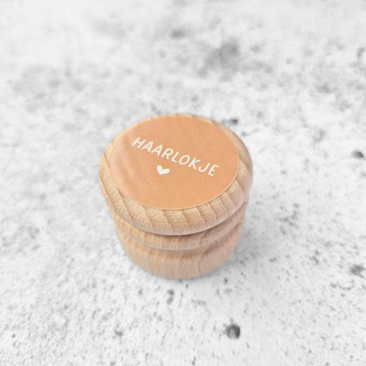Bewaardoosje Peach - Haarlokje