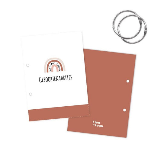 Geboortekaartjesbundel - Roest regenboog