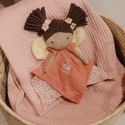 Knuffeldoekje Fairy Evi - Bibi Kidz - Kinderhaarspeldjes en baby accessoires voor pasgeboren baby bij Bibi Kidz, zachte babykleding, speendoekjes, spenen en gepersonaliseerde kraamcadeaus voor baby’s.