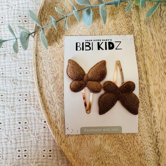 Haarspeldje Vlinder donker