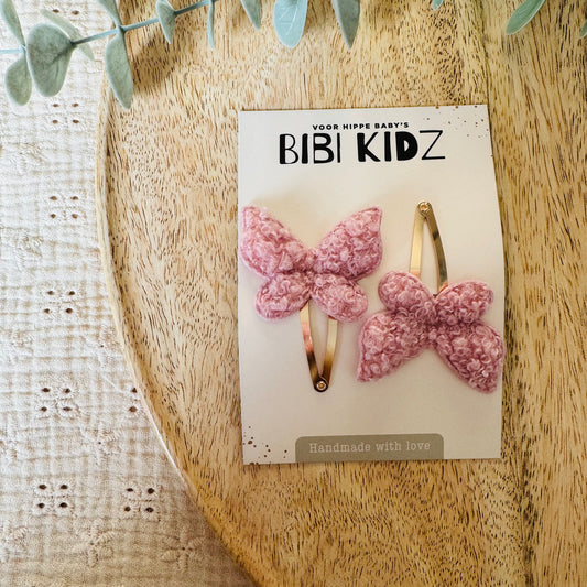 Haarspeldje Vlinder roze