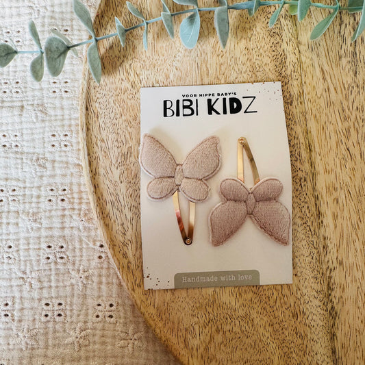 Haarspeldje Vlinder bruin