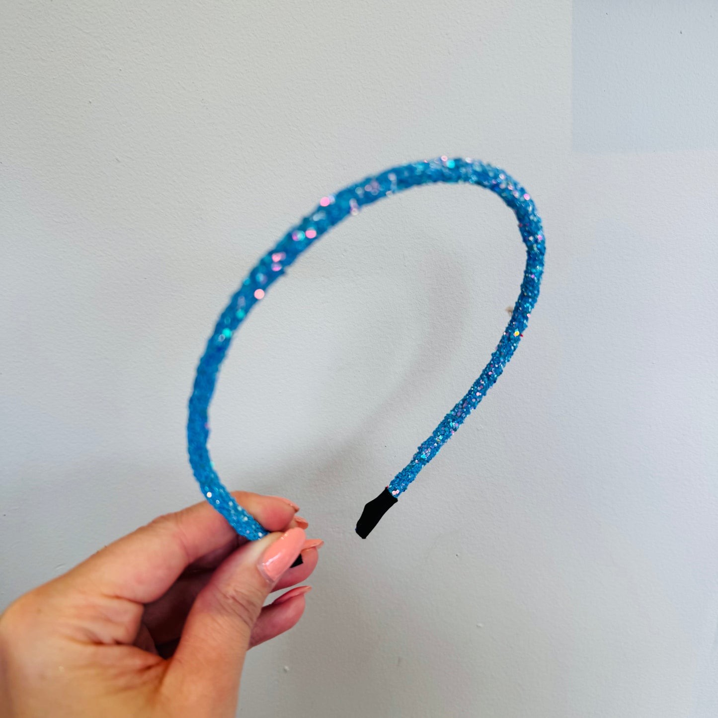 Haarband - Glitter blauw