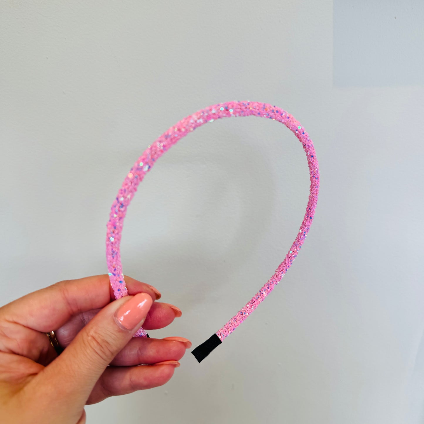 Haarband - Glitter licht roze