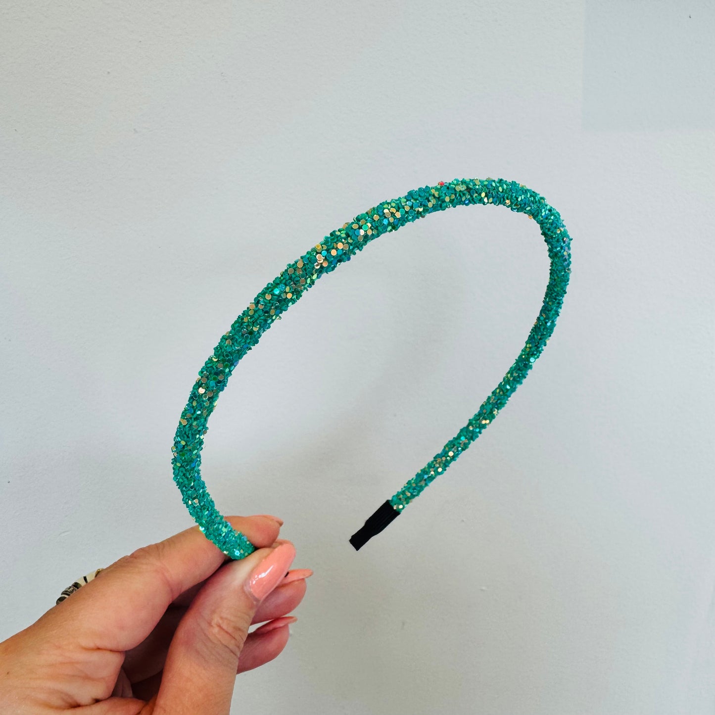 Haarband - Glitter groen