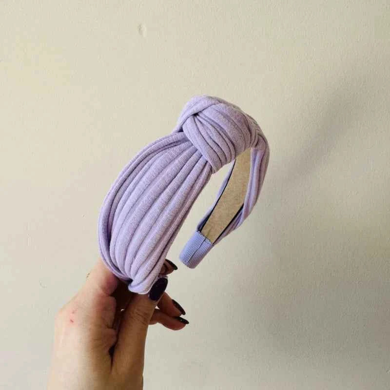 Knoop Haarband - Lila Rib
