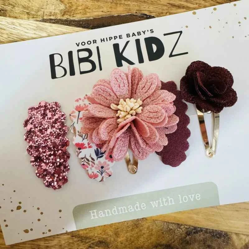Setje 14 Bibi Haarspeldjes bloem
