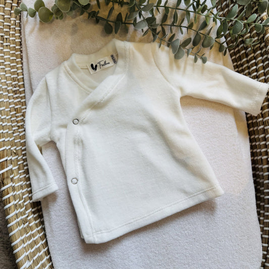 Overslagshirtje badstof - white