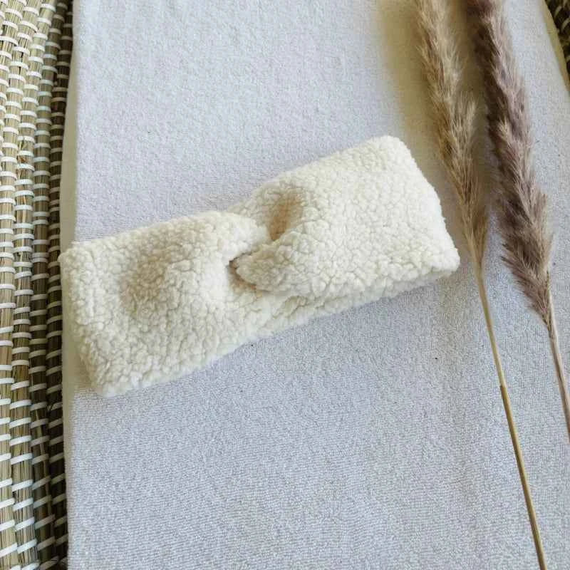 Teddy twist haarband - Off White