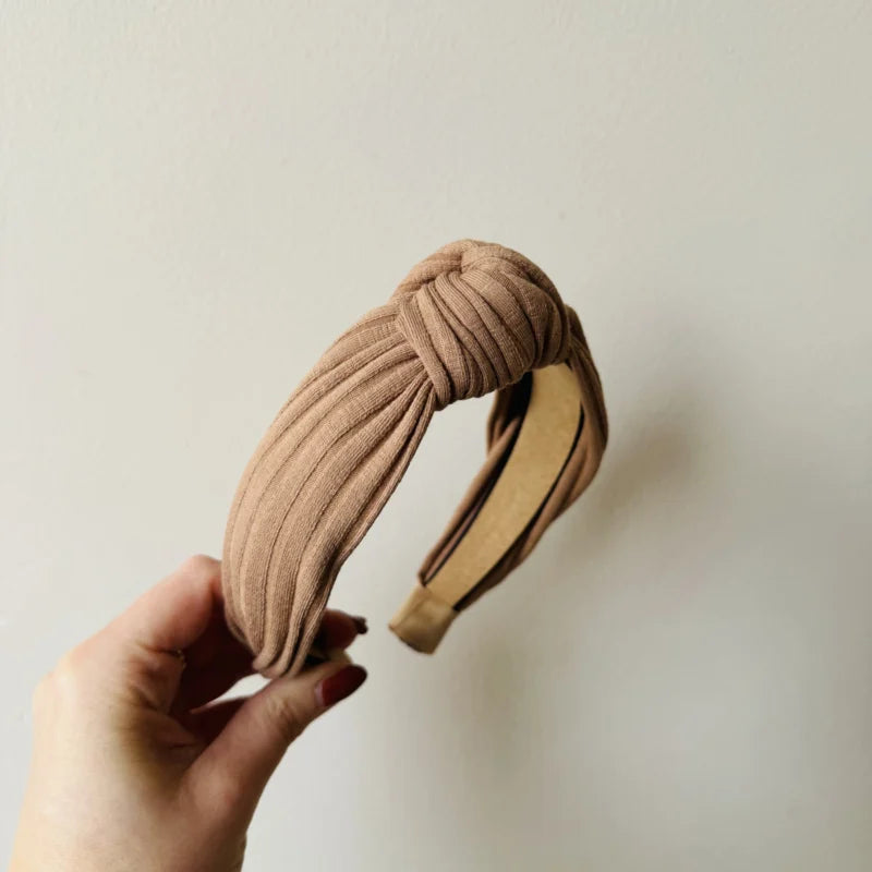 Knoop Haarband Rib Cacao