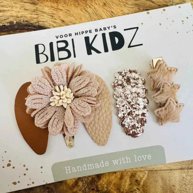 Setje 14 Bibi Haarspeldjes bloem