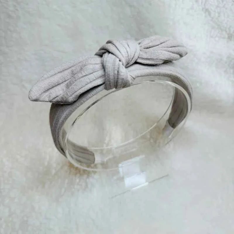 Strik haarband - Rib Beige