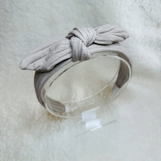 Strik haarband - Rib Beige