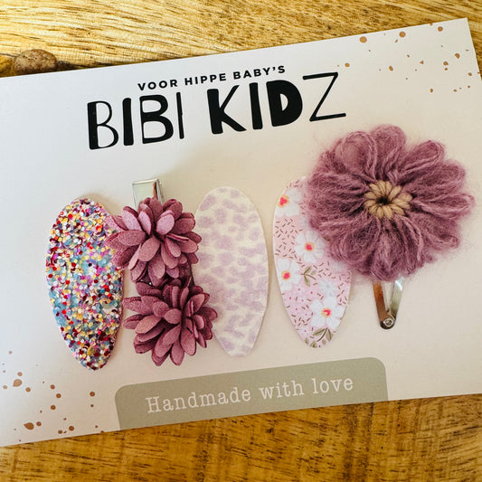 Setje 3 Suus Haarspeldjes bloem